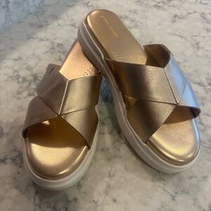 NWOT Cole Haan Slides in Rose Gold